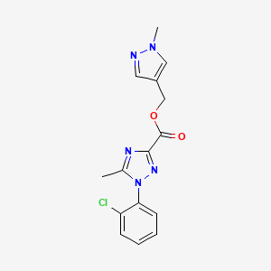 (1-Methylpyrazol-4-yl)methyl 1-(2-chlorophenyl)-5-methyl-1,2,4-triazole-3-carboxylate