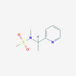 molecular formula C9H14N2O2S B7597664 N-methyl-N-(1-pyridin-2-ylethyl)methanesulfonamide 