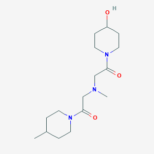 2-[[2-(4-Hydroxypiperidin-1-yl)-2-oxoethyl]-methylamino]-1-(4-methylpiperidin-1-yl)ethanone