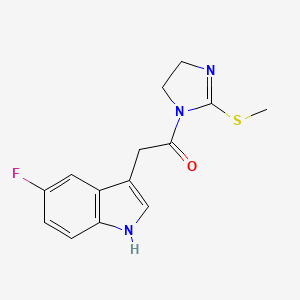 2-(5-fluoro-1H-indol-3-yl)-1-(2-methylsulfanyl-4,5-dihydroimidazol-1-yl)ethanone