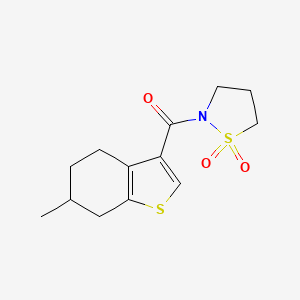 (1,1-Dioxo-1,2-thiazolidin-2-yl)-(6-methyl-4,5,6,7-tetrahydro-1-benzothiophen-3-yl)methanone