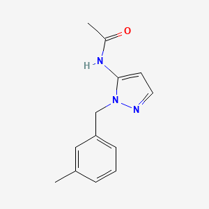 N-[2-[(3-methylphenyl)methyl]pyrazol-3-yl]acetamide