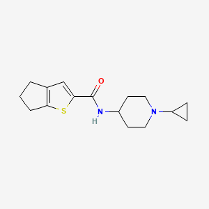 molecular formula C16H22N2OS B7597755 N-(1-cyclopropylpiperidin-4-yl)-5,6-dihydro-4H-cyclopenta[b]thiophene-2-carboxamide 