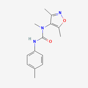 molecular formula C14H17N3O2 B7597765 1-(3,5-Dimethyl-1,2-oxazol-4-yl)-1-methyl-3-(4-methylphenyl)urea 