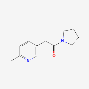 molecular formula C12H16N2O B7597776 2-(6-Methylpyridin-3-yl)-1-pyrrolidin-1-ylethanone 