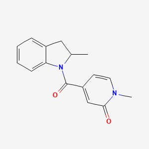 molecular formula C16H16N2O2 B7597784 1-Methyl-4-(2-methyl-2,3-dihydroindole-1-carbonyl)pyridin-2-one 