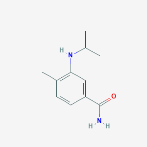 molecular formula C11H16N2O B7597798 4-Methyl-3-(propan-2-ylamino)benzamide 