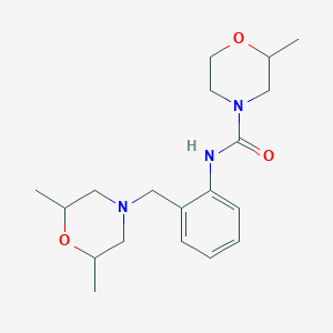 N-[2-[(2,6-dimethylmorpholin-4-yl)methyl]phenyl]-2-methylmorpholine-4-carboxamide