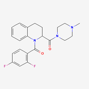 [1-(2,4-difluorobenzoyl)-3,4-dihydro-2H-quinolin-2-yl]-(4-methylpiperazin-1-yl)methanone