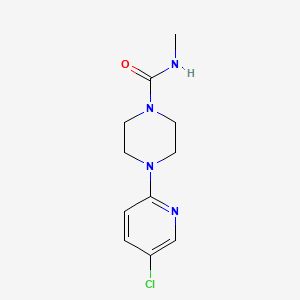 molecular formula C11H15ClN4O B7597861 4-(5-chloropyridin-2-yl)-N-methylpiperazine-1-carboxamide 