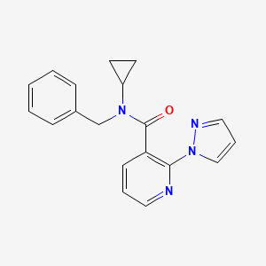 N-benzyl-N-cyclopropyl-2-pyrazol-1-ylpyridine-3-carboxamide