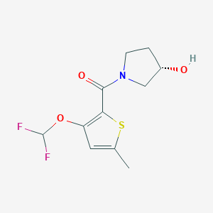 [3-(difluoromethoxy)-5-methylthiophen-2-yl]-[(3S)-3-hydroxypyrrolidin-1-yl]methanone