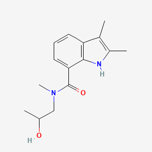 molecular formula C15H20N2O2 B7597878 N-(2-hydroxypropyl)-N,2,3-trimethyl-1H-indole-7-carboxamide 