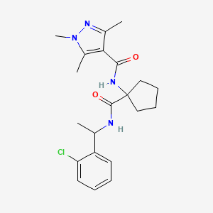 N-[1-[1-(2-chlorophenyl)ethylcarbamoyl]cyclopentyl]-1,3,5-trimethylpyrazole-4-carboxamide