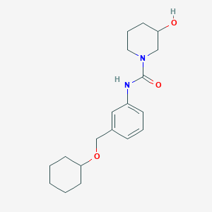 molecular formula C19H28N2O3 B7597902 N-[3-(cyclohexyloxymethyl)phenyl]-3-hydroxypiperidine-1-carboxamide 