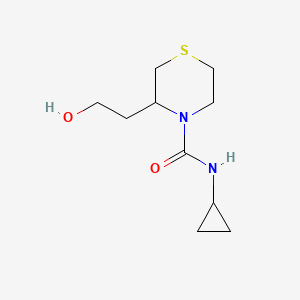 molecular formula C10H18N2O2S B7597905 N-cyclopropyl-3-(2-hydroxyethyl)thiomorpholine-4-carboxamide 