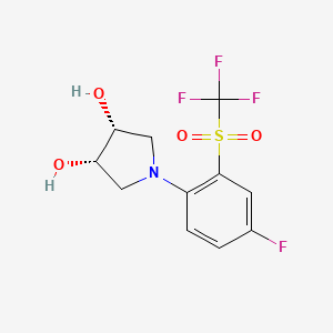 (3S,4R)-1-[4-fluoro-2-(trifluoromethylsulfonyl)phenyl]pyrrolidine-3,4-diol