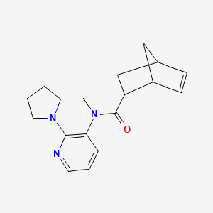 molecular formula C18H23N3O B7597959 N-methyl-N-(2-pyrrolidin-1-ylpyridin-3-yl)bicyclo[2.2.1]hept-5-ene-2-carboxamide 