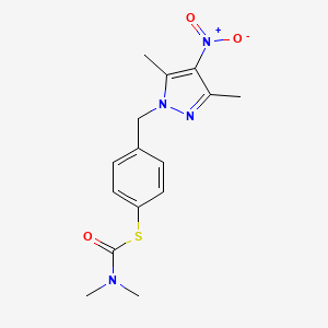 S-[4-[(3,5-dimethyl-4-nitropyrazol-1-yl)methyl]phenyl] N,N-dimethylcarbamothioate