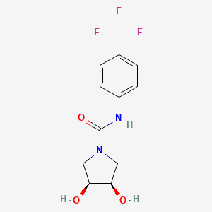 (3R,4S)-3,4-dihydroxy-N-[4-(trifluoromethyl)phenyl]pyrrolidine-1-carboxamide