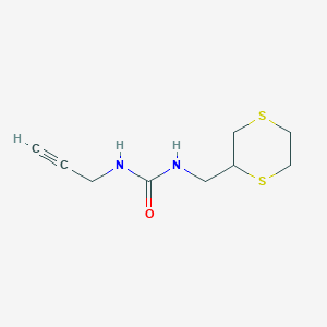 molecular formula C9H14N2OS2 B7598004 1-(1,4-Dithian-2-ylmethyl)-3-prop-2-ynylurea 