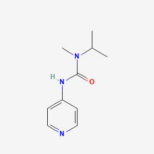 molecular formula C10H15N3O B7598045 1-Methyl-1-propan-2-yl-3-pyridin-4-ylurea 