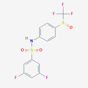 3,5-difluoro-N-[4-(trifluoromethylsulfinyl)phenyl]benzenesulfonamide