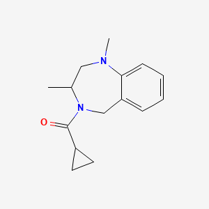 molecular formula C15H20N2O B7598066 cyclopropyl-(1,3-dimethyl-3,5-dihydro-2H-1,4-benzodiazepin-4-yl)methanone 