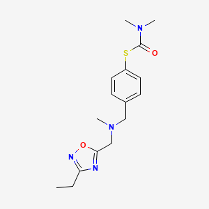 molecular formula C16H22N4O2S B7598074 S-[4-[[(3-ethyl-1,2,4-oxadiazol-5-yl)methyl-methylamino]methyl]phenyl] N,N-dimethylcarbamothioate 