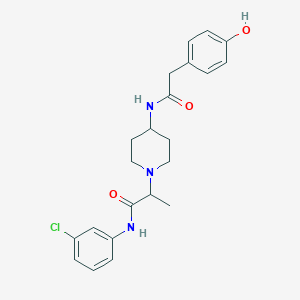 N-(3-chlorophenyl)-2-[4-[[2-(4-hydroxyphenyl)acetyl]amino]piperidin-1-yl]propanamide