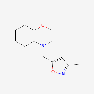 4-[(3-Methyl-1,2-oxazol-5-yl)methyl]-2,3,4a,5,6,7,8,8a-octahydrobenzo[b][1,4]oxazine