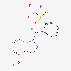 1-[2-(trifluoromethylsulfonyl)anilino]-2,3-dihydro-1H-inden-4-ol