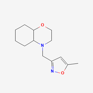 molecular formula C13H20N2O2 B7598150 4-[(5-Methyl-1,2-oxazol-3-yl)methyl]-2,3,4a,5,6,7,8,8a-octahydrobenzo[b][1,4]oxazine 