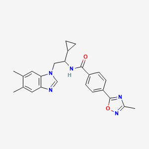 N-[1-cyclopropyl-2-(5,6-dimethylbenzimidazol-1-yl)ethyl]-4-(3-methyl-1,2,4-oxadiazol-5-yl)benzamide