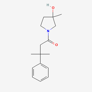 1-(3-Hydroxy-3-methylpyrrolidin-1-yl)-3-methyl-3-phenylbutan-1-one