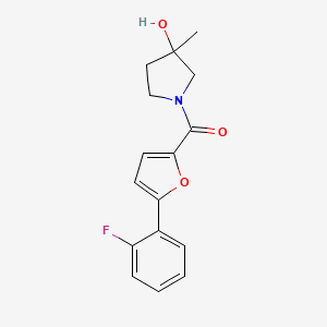 molecular formula C16H16FNO3 B7598192 [5-(2-Fluorophenyl)furan-2-yl]-(3-hydroxy-3-methylpyrrolidin-1-yl)methanone 