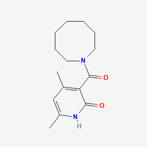 molecular formula C15H22N2O2 B7598196 3-(azocane-1-carbonyl)-4,6-dimethyl-1H-pyridin-2-one 