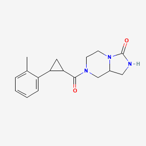 7-[2-(2-Methylphenyl)cyclopropanecarbonyl]-1,2,5,6,8,8a-hexahydroimidazo[1,5-a]pyrazin-3-one