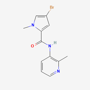 molecular formula C12H12BrN3O B7598216 4-bromo-1-methyl-N-(2-methylpyridin-3-yl)pyrrole-2-carboxamide 