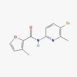 molecular formula C12H11BrN2O2 B7598223 N-(5-bromo-6-methylpyridin-2-yl)-3-methylfuran-2-carboxamide 