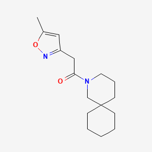 molecular formula C16H24N2O2 B7598224 1-(2-Azaspiro[5.5]undecan-2-yl)-2-(5-methyl-1,2-oxazol-3-yl)ethanone 