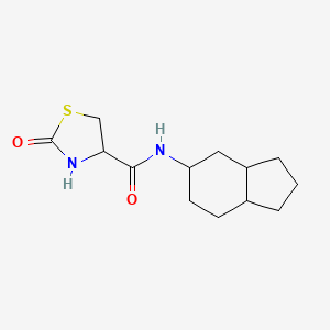 molecular formula C13H20N2O2S B7598232 N-(2,3,3a,4,5,6,7,7a-octahydro-1H-inden-5-yl)-2-oxo-1,3-thiazolidine-4-carboxamide 