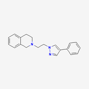 molecular formula C20H21N3 B7598263 2-[2-(4-phenylpyrazol-1-yl)ethyl]-3,4-dihydro-1H-isoquinoline 