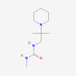 molecular formula C11H23N3O B7598270 1-Methyl-3-(2-methyl-2-piperidin-1-ylpropyl)urea 