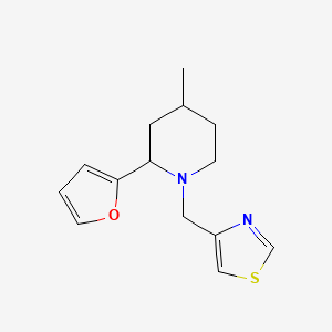 4-[[2-(Furan-2-yl)-4-methylpiperidin-1-yl]methyl]-1,3-thiazole