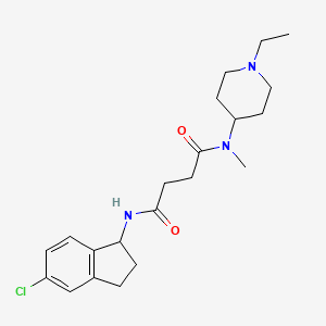 N-(5-chloro-2,3-dihydro-1H-inden-1-yl)-N'-(1-ethylpiperidin-4-yl)-N'-methylbutanediamide