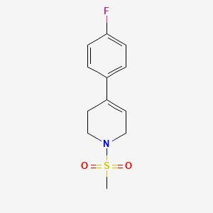 molecular formula C12H14FNO2S B7598319 4-(4-fluorophenyl)-1-methylsulfonyl-3,6-dihydro-2H-pyridine 