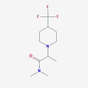 molecular formula C11H19F3N2O B7598327 N,N-dimethyl-2-[4-(trifluoromethyl)piperidin-1-yl]propanamide 