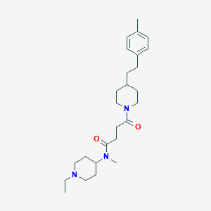 N-(1-ethylpiperidin-4-yl)-N-methyl-4-[4-[2-(4-methylphenyl)ethyl]piperidin-1-yl]-4-oxobutanamide