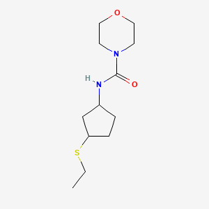 molecular formula C12H22N2O2S B7598348 N-(3-ethylsulfanylcyclopentyl)morpholine-4-carboxamide 